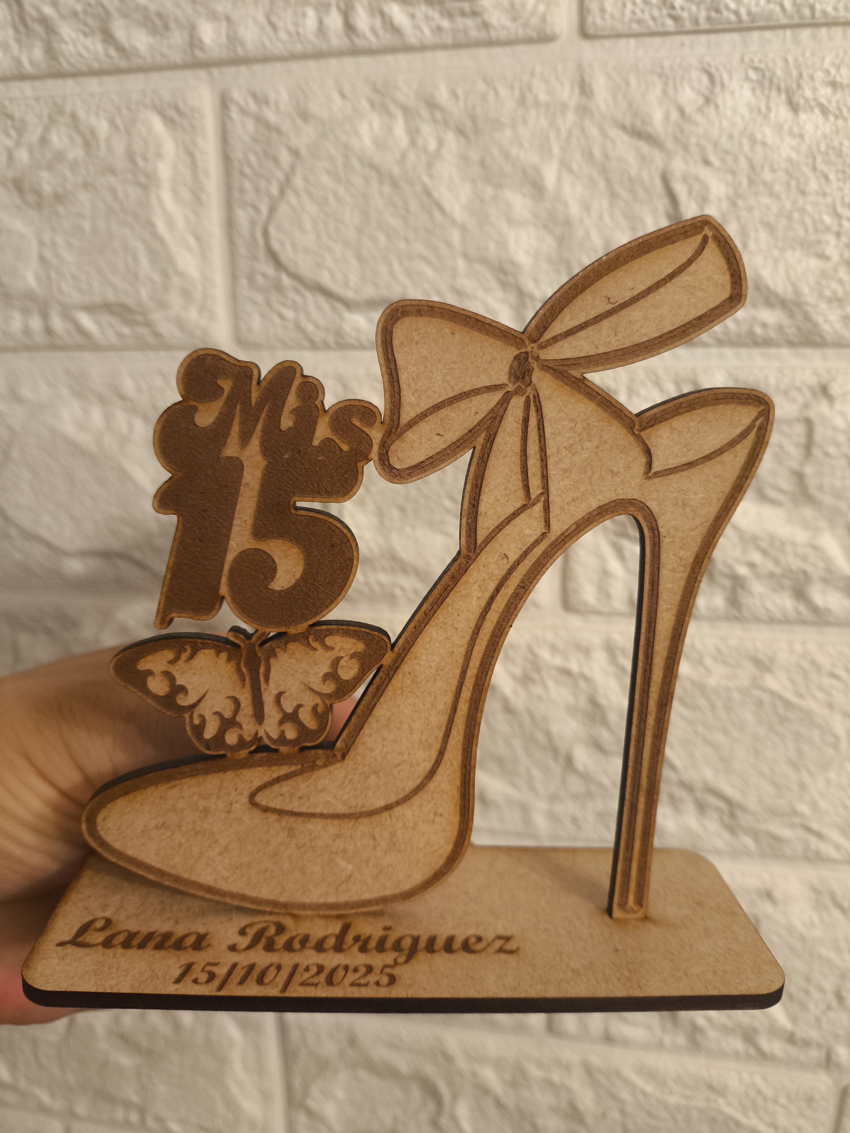 Zapatilla con Tacón en MDF para 15 Años - Vista principal