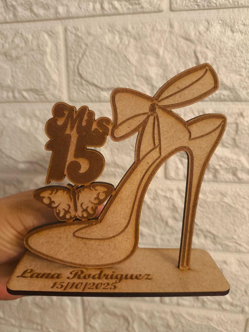 Zapatilla con Tacón en MDF para 15 Años - Vista principal