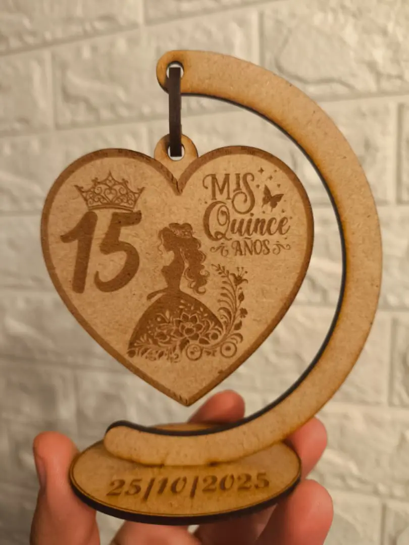 Corazón Colgante para Quinceañera - Vista principal