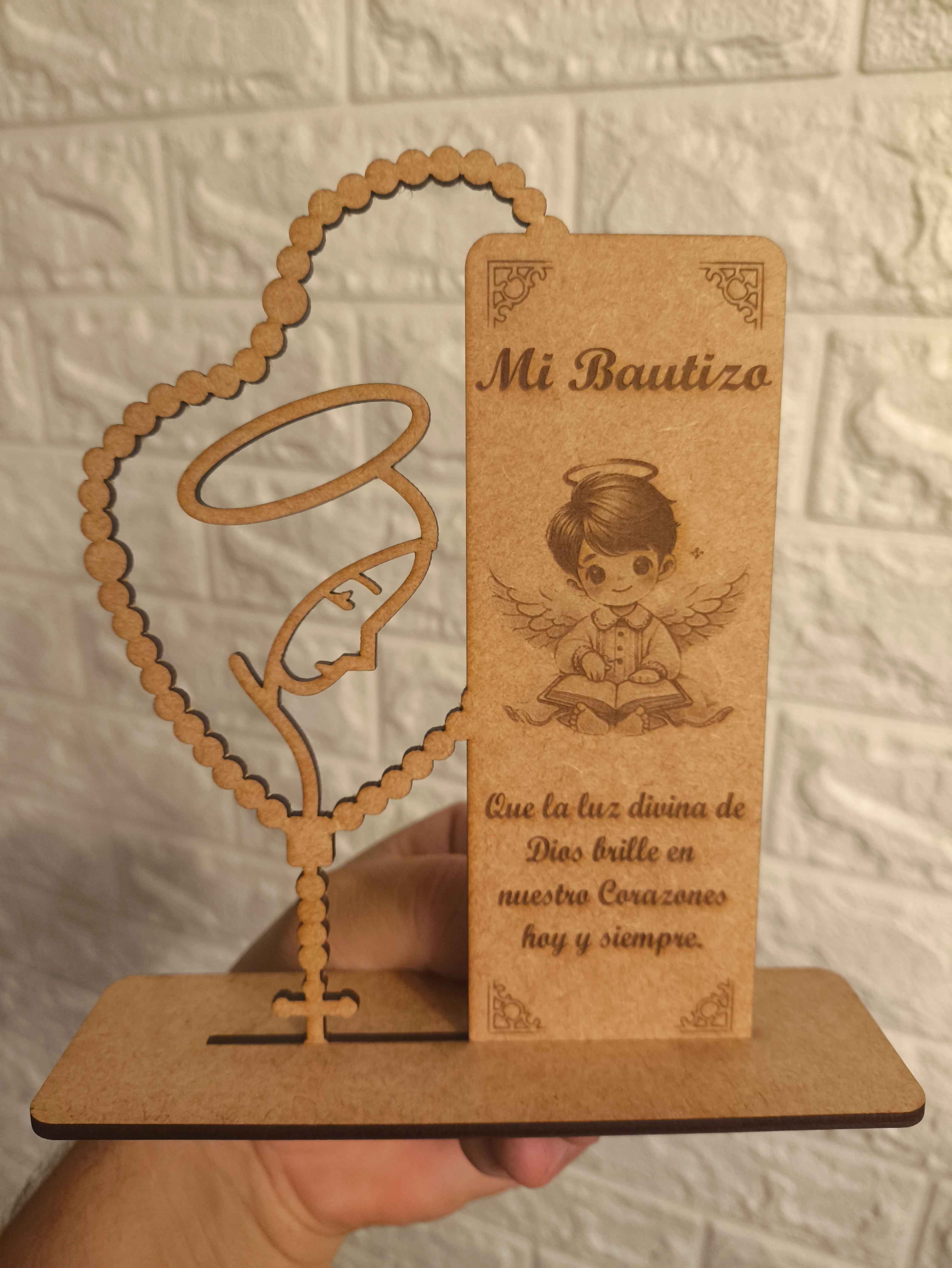 Rosario con placa de Mi Bautizo - Vista principal
