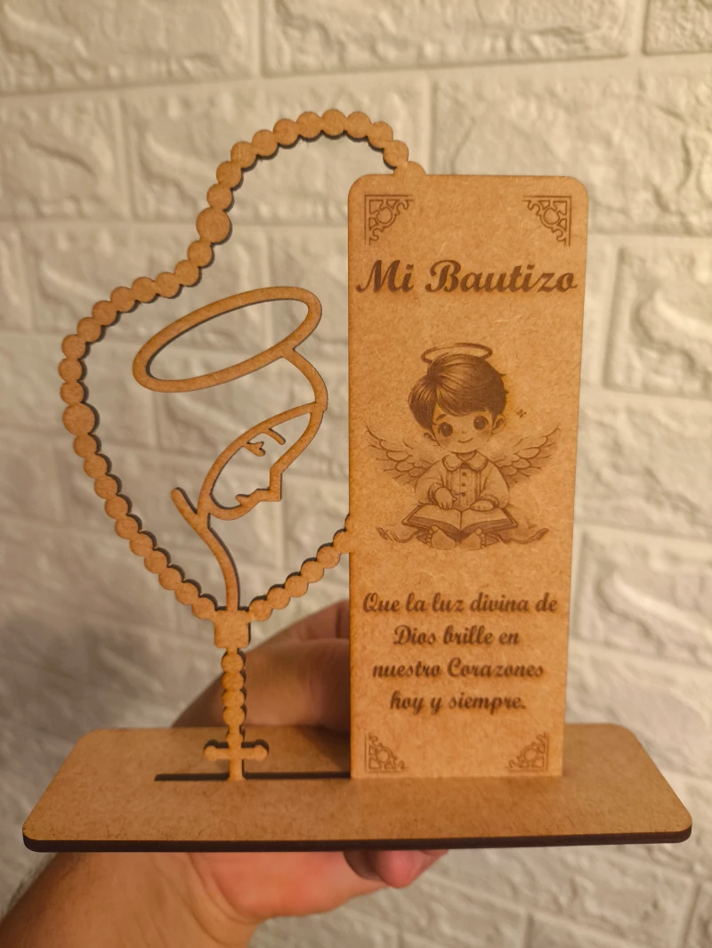 Rosario con placa de Mi Bautizo - Vista principal